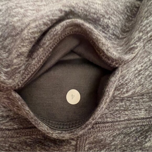 Lululemon Pure Practice Pant Heathered Slate Gray Leggings Lattice Trim … - Picture 12 of 16